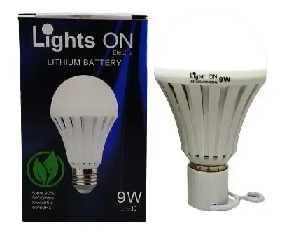 [BB1083] BOMBILLO LIGHTS ON LED REC C/BAT9W YT001