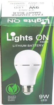 [BB1085] BOMBILLO LIGHTS ON LED REC C/BAT9W YT003