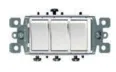 APAGADOR TRIPLE COLOR ALMENDRA 15AMP